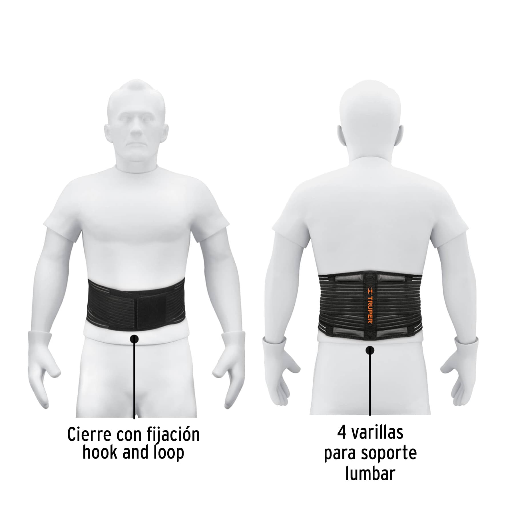 GENERICO Cinturón Lumbar Para Pesas Faja Cuero Levantamiento Gym