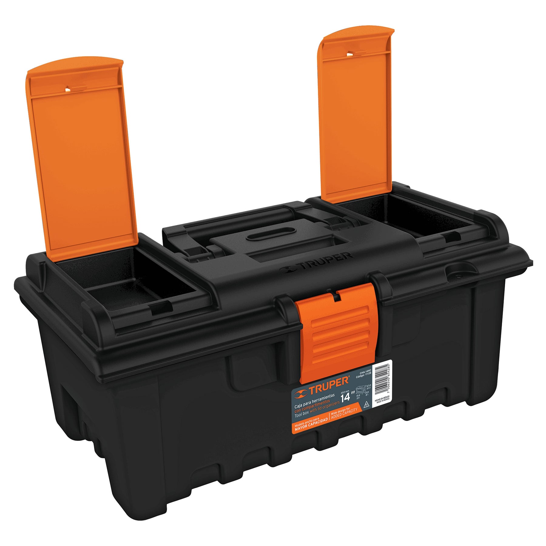 Caja de herramientas plástica de 14 pulgadas tipo maletin vertical para  herramientas eléctricas. Resiste hasta 10 kg 1U, maletin para herramientas  