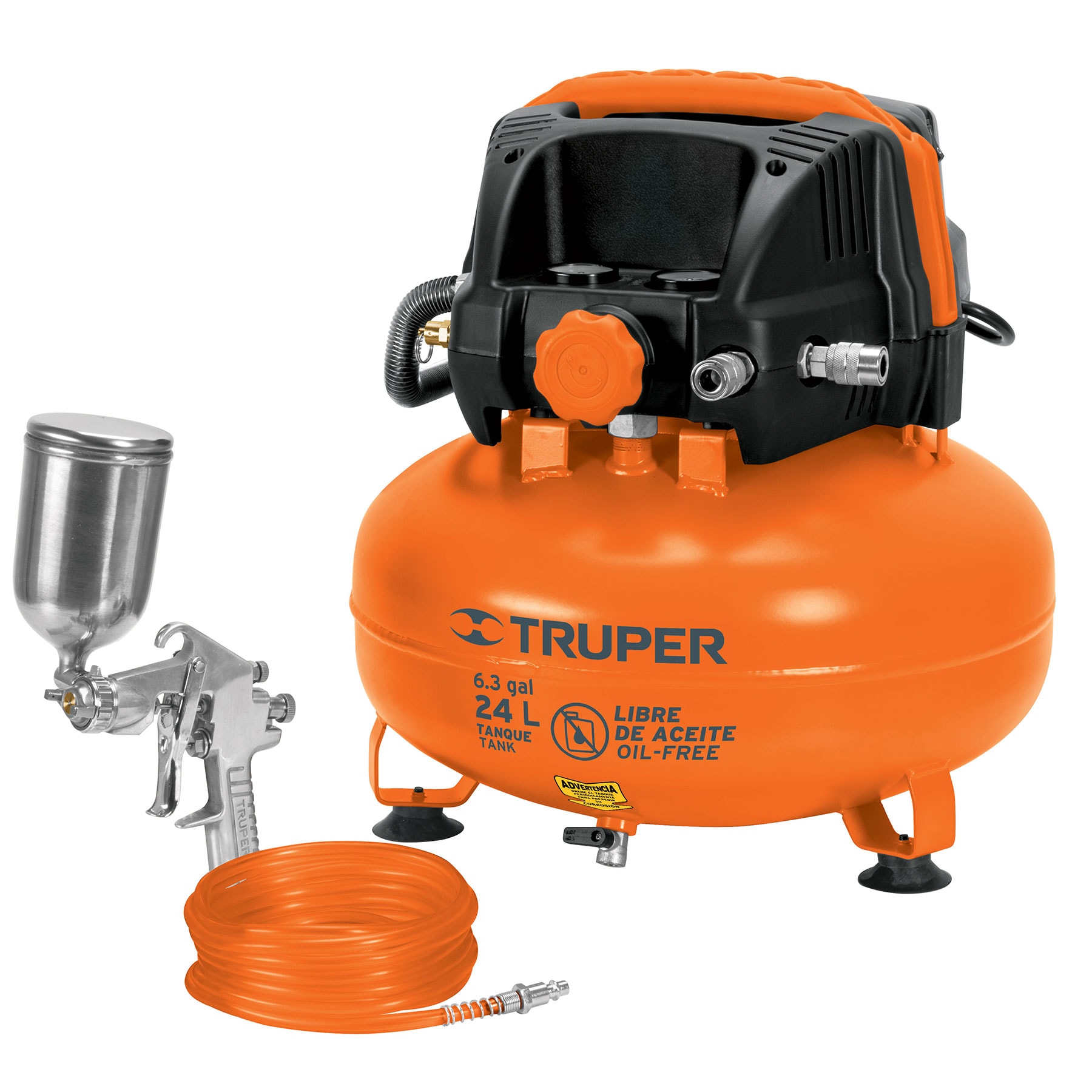 Truper COMP-50LT, Compresor de aire 50L, lubricado, horizontal, potencia  máxima, 3 1/2 HP, 120 V