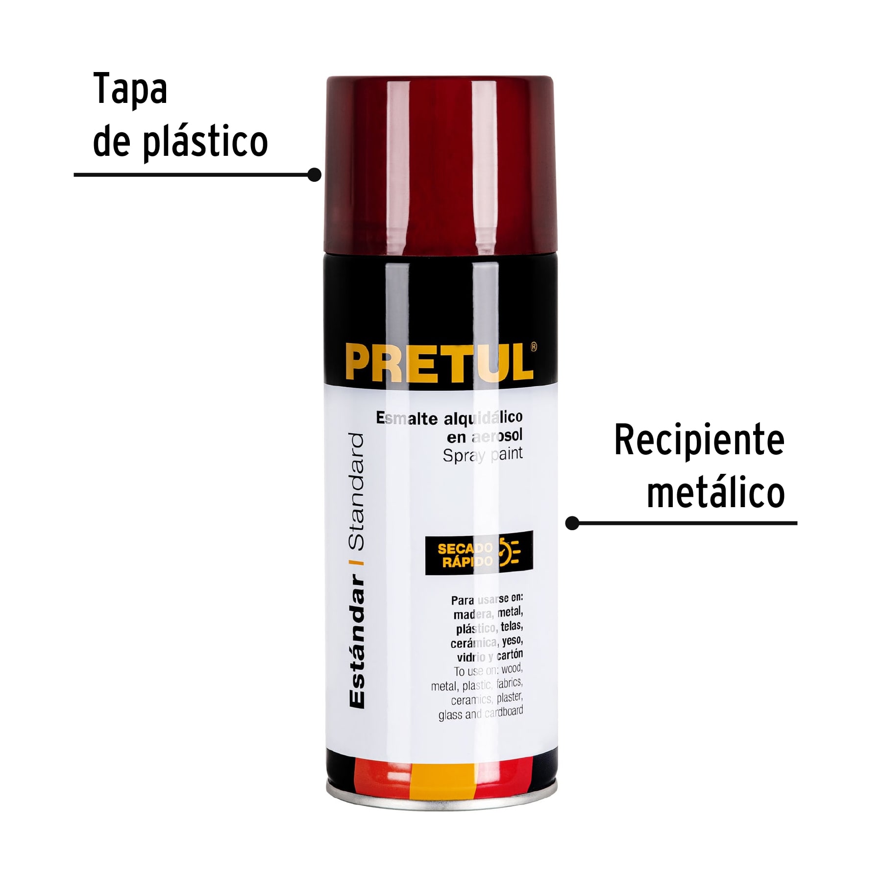 lanzamiento en desinfectante Pintura en aerosol, rojo, 400 ml, Pretul | Seir Guatemala