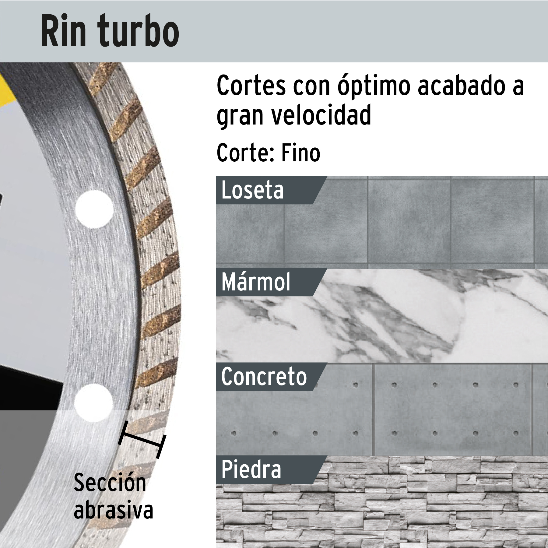 Disco de Diamante para Concreto Astra Turbo Mussol - Ferretería On Line